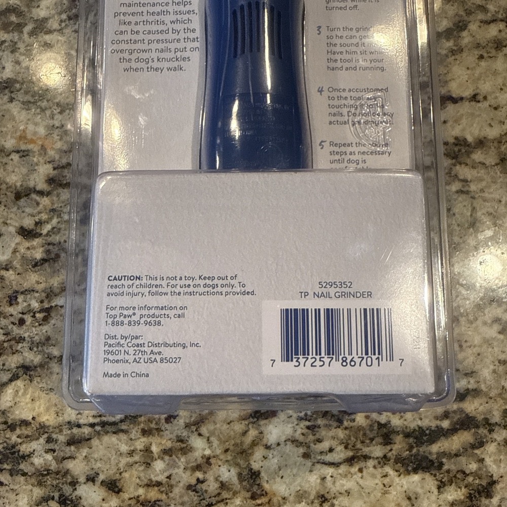 Top Paw 5295352 Corded Nail Grinder for Dogs of All Sizes Grooming New - Picture 3 of 3